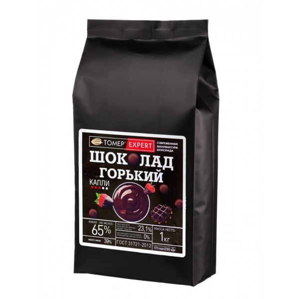 Шоколад Горький 65% в каллетах (каплях) - Томер Эксперт 1000гр